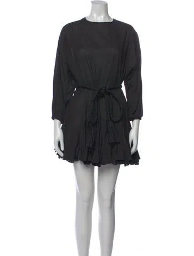 Pre-owned Rhode Crew Neck Mini Dress In Black