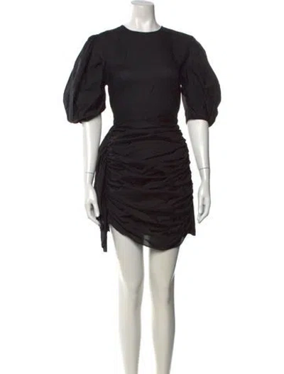 Pre-owned Rhode Crew Neck Mini Dress In Black
