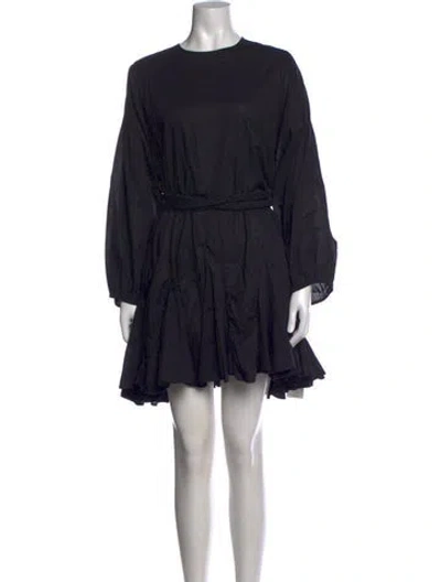 Pre-owned Rhode Crew Neck Mini Dress In Black