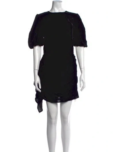 Pre-owned Rhode Crew Neck Mini Dress In Black