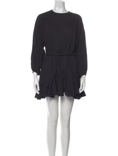 Pre-owned Rhode Crew Neck Mini Dress In Blue