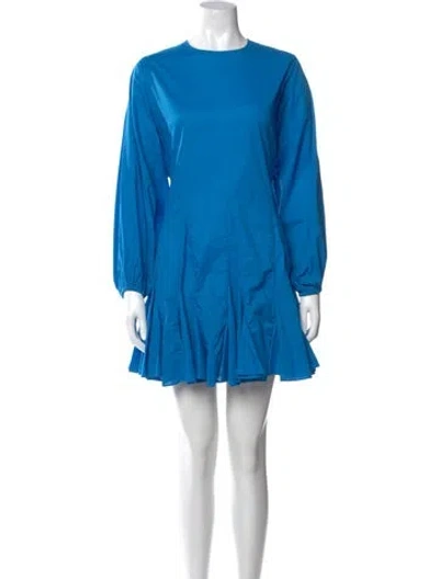 Pre-owned Rhode Crew Neck Mini Dress In Blue