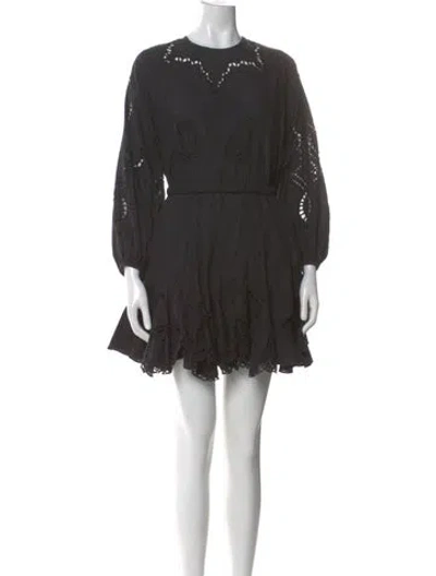 Pre-owned Rhode Crew Neck Mini Dress In Gray