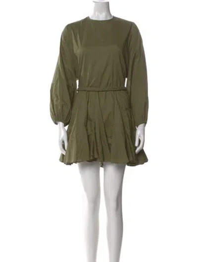 Pre-owned Rhode Crew Neck Mini Dress In Green