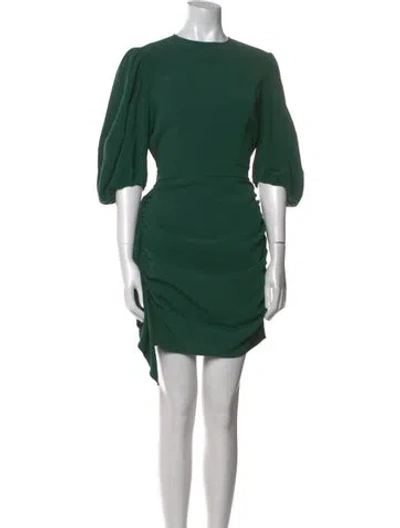 Pre-owned Rhode Crew Neck Mini Dress In Green