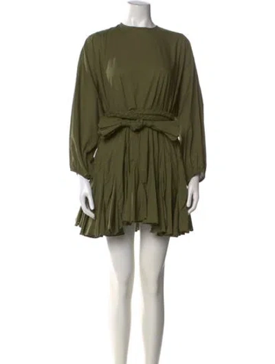 Pre-owned Rhode Crew Neck Mini Dress In Green