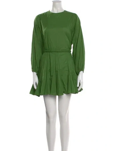 Pre-owned Rhode Crew Neck Mini Dress In Green