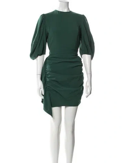 Pre-owned Rhode Crew Neck Mini Dress In Green