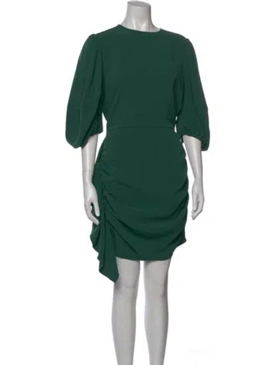Pre-owned Rhode Crew Neck Mini Dress In Green