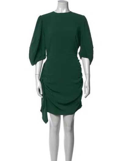 Pre-owned Rhode Crew Neck Mini Dress In Green
