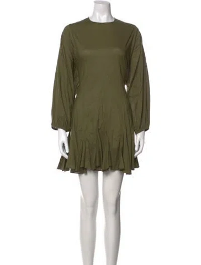 Pre-owned Rhode Crew Neck Mini Dress In Green