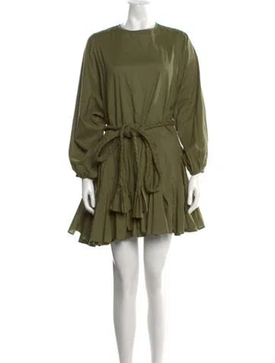 Pre-owned Rhode Crew Neck Mini Dress In Green