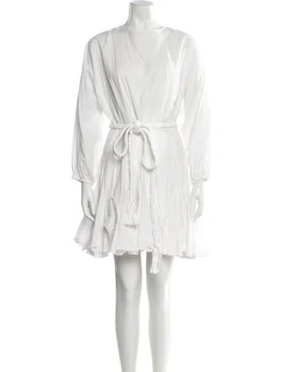 Pre-owned Rhode Crew Neck Mini Dress In Neutral