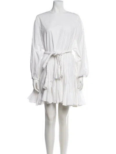 Pre-owned Rhode Crew Neck Mini Dress In Neutral