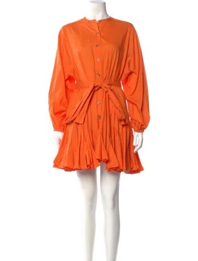 Pre-owned Rhode Crew Neck Mini Dress In Orange