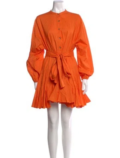 Pre-owned Rhode Crew Neck Mini Dress In Orange
