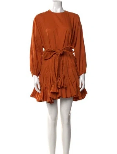 Pre-owned Rhode Crew Neck Mini Dress In Orange