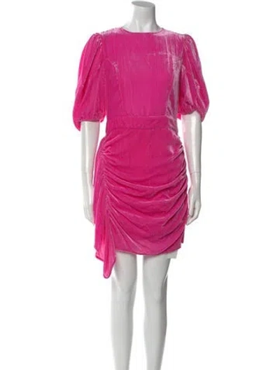 Pre-owned Rhode Crew Neck Mini Dress In Pink