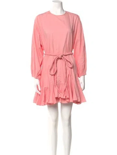 Pre-owned Rhode Crew Neck Mini Dress In Pink