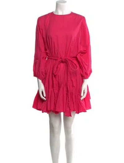 Pre-owned Rhode Crew Neck Mini Dress In Pink