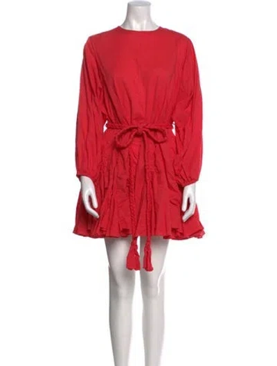 Pre-owned Rhode Crew Neck Mini Dress In Pink