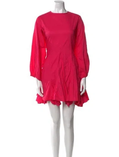 Pre-owned Rhode Crew Neck Mini Dress In Pink