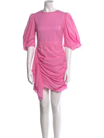 Pre-owned Rhode Crew Neck Mini Dress In Pink