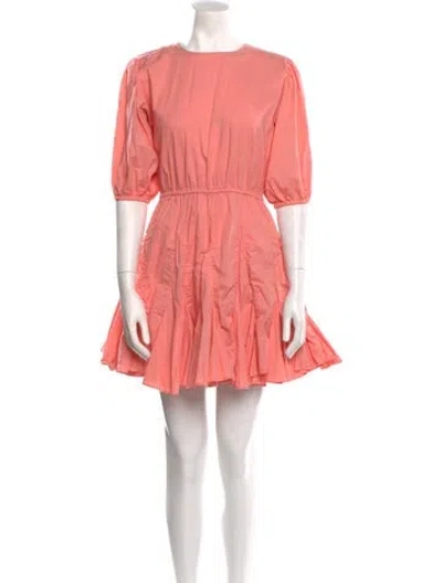 Pre-owned Rhode Crew Neck Mini Dress In Pink