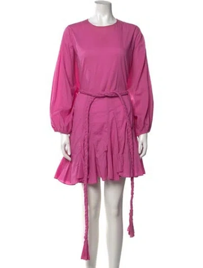 Pre-owned Rhode Crew Neck Mini Dress In Pink