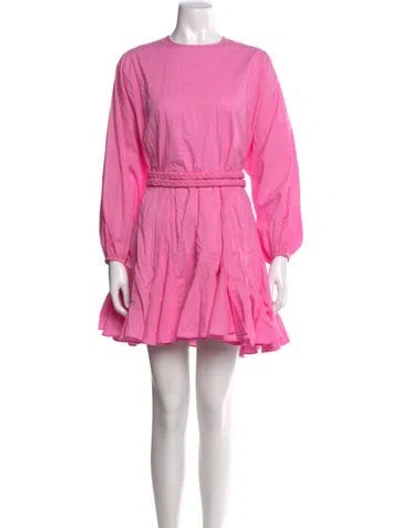 Pre-owned Rhode Crew Neck Mini Dress In Pink