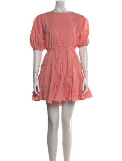 Pre-owned Rhode Crew Neck Mini Dress In Pink