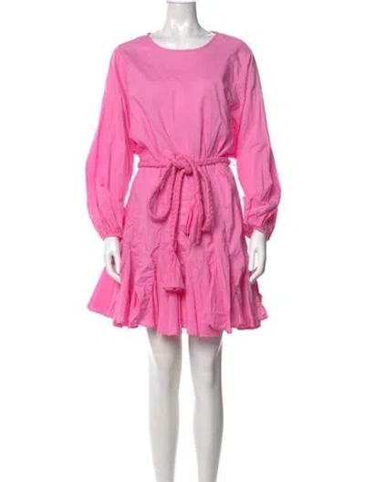 Pre-owned Rhode Crew Neck Mini Dress In Pink