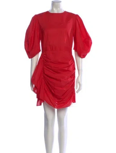 Pre-owned Rhode Crew Neck Mini Dress In Pink