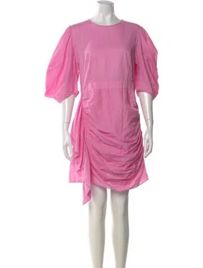 Pre-owned Rhode Crew Neck Mini Dress In Pink