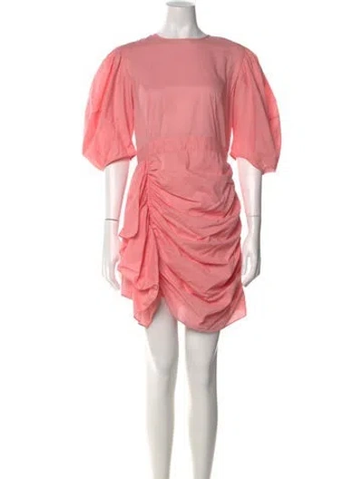 Pre-owned Rhode Crew Neck Mini Dress In Pink