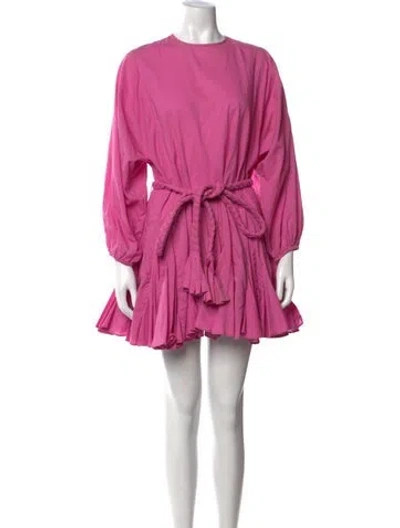 Pre-owned Rhode Crew Neck Mini Dress In Pink
