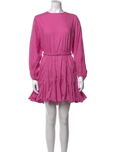 Pre-owned Rhode Crew Neck Mini Dress In Pink