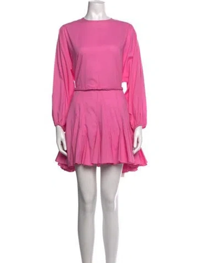 Pre-owned Rhode Crew Neck Mini Dress In Pink