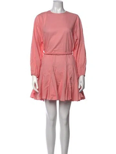 Pre-owned Rhode Crew Neck Mini Dress In Pink
