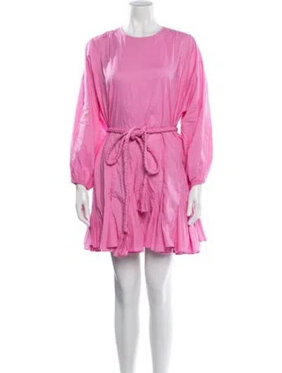 Pre-owned Rhode Crew Neck Mini Dress In Pink