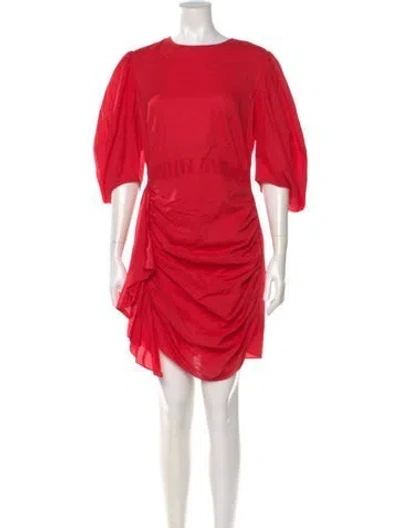 Pre-owned Rhode Crew Neck Mini Dress In Pink
