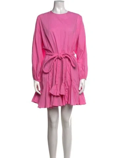 Pre-owned Rhode Crew Neck Mini Dress In Pink