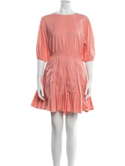 Pre-owned Rhode Crew Neck Mini Dress In Pink