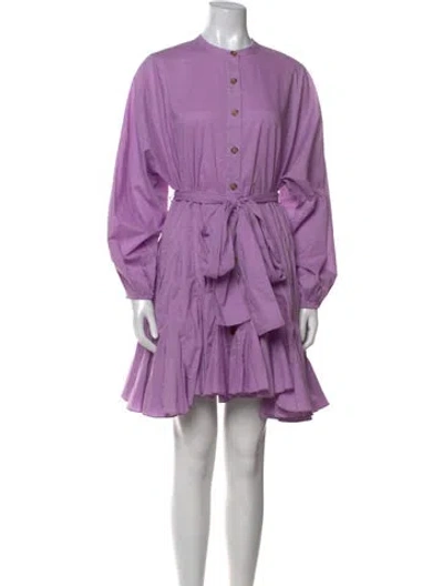 Pre-owned Rhode Crew Neck Mini Dress In Purple