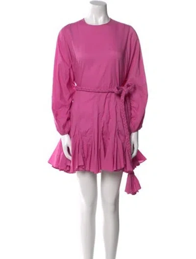 Pre-owned Rhode Crew Neck Mini Dress In Purple