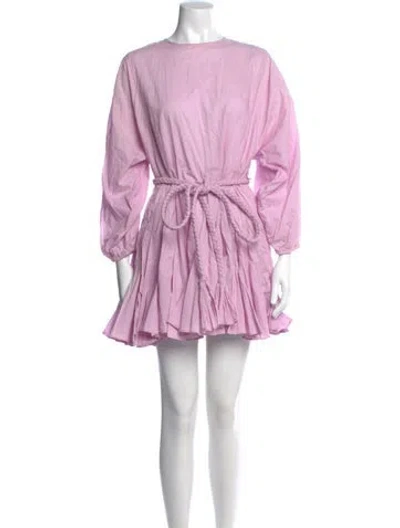 Pre-owned Rhode Crew Neck Mini Dress In Purple