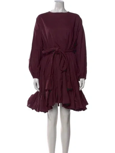Pre-owned Rhode Crew Neck Mini Dress In Purple