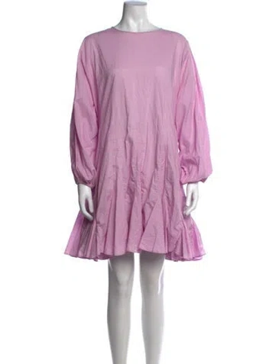 Pre-owned Rhode Crew Neck Mini Dress In Purple