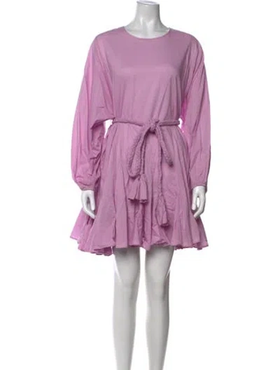 Pre-owned Rhode Crew Neck Mini Dress In Purple