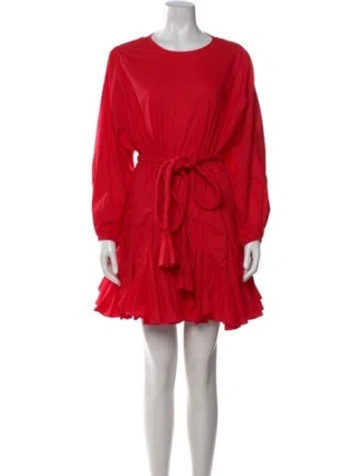 Pre-owned Rhode Crew Neck Mini Dress In Red
